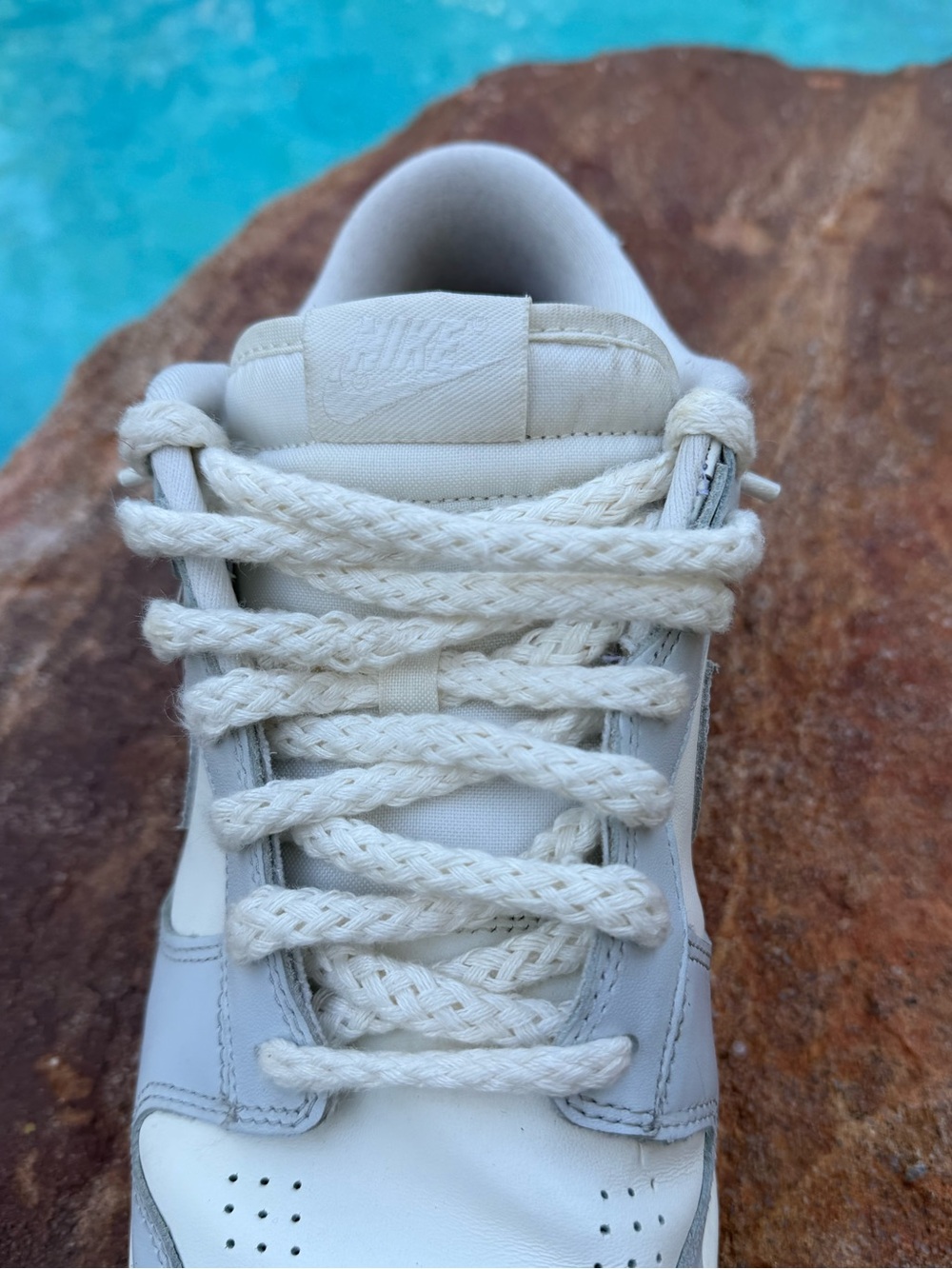 Nike Women’s Dunk Low Needlework Sail Aura Sneakers - Picture 13 of 13